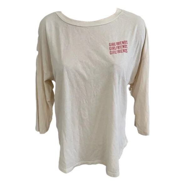 Mate The Label Organic Cotton Girlfriends 3/4 Length Sleeve Tee Size Small NWT - Picture 6 of 8